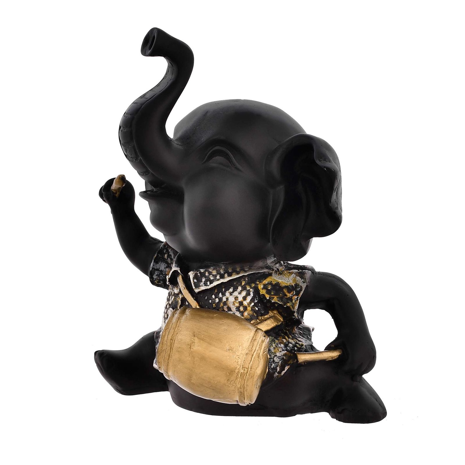 Elephant Playing Musical Instrument Sculpture - Image 3