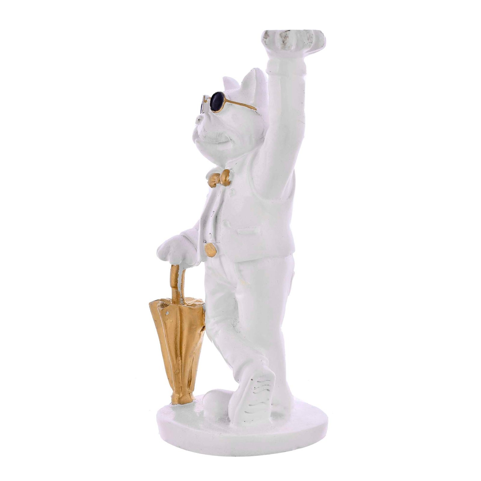 Standing White Bull Dog Sculpture - Image 3