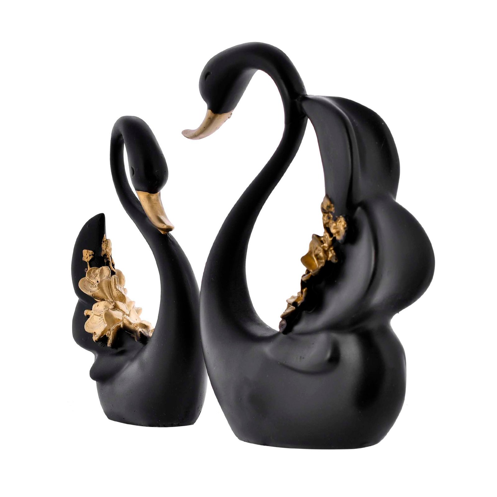 Swan Pair Feather Design Sculpture - Image 4