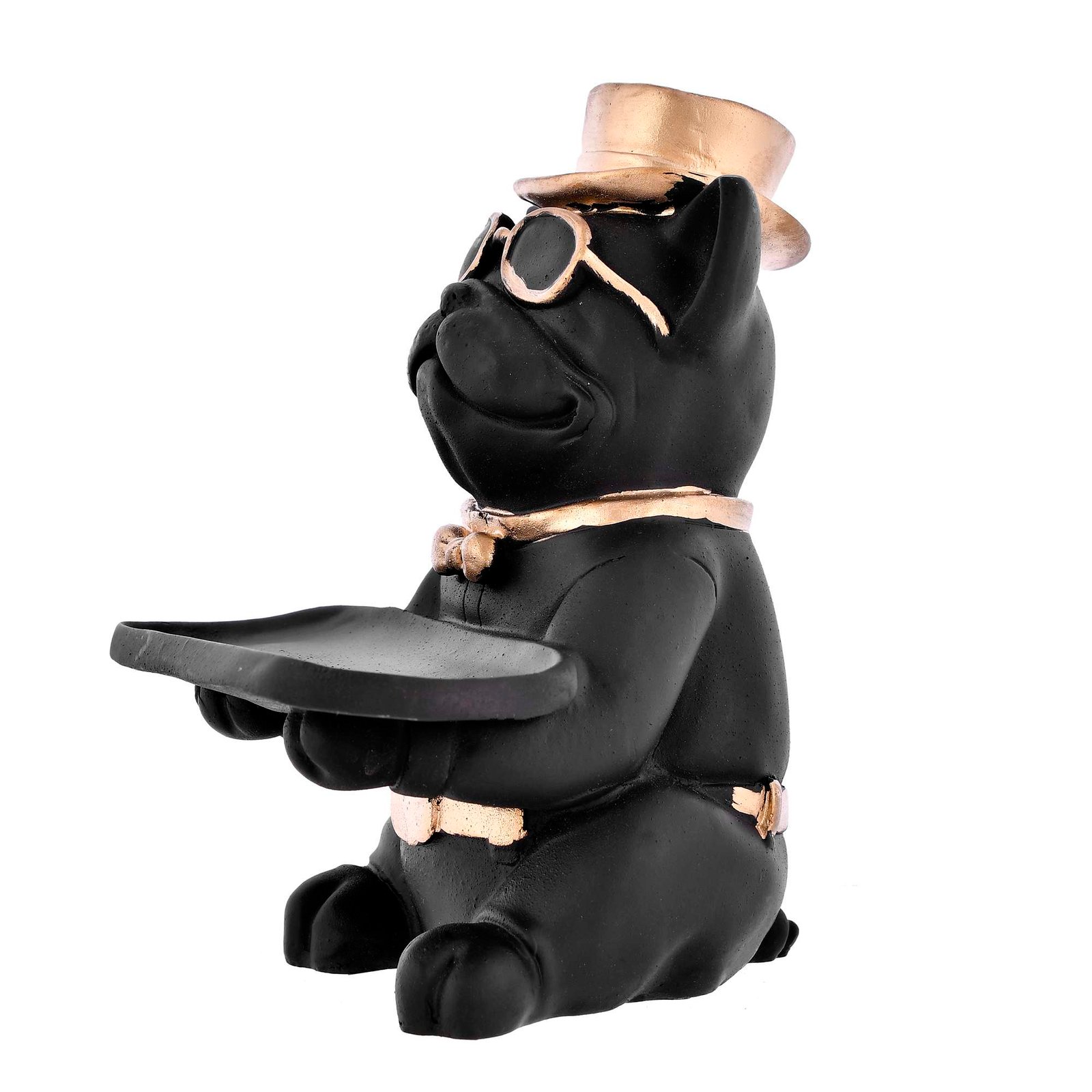 Modern Decor Resin Bulldog Tray Statue - Image 4
