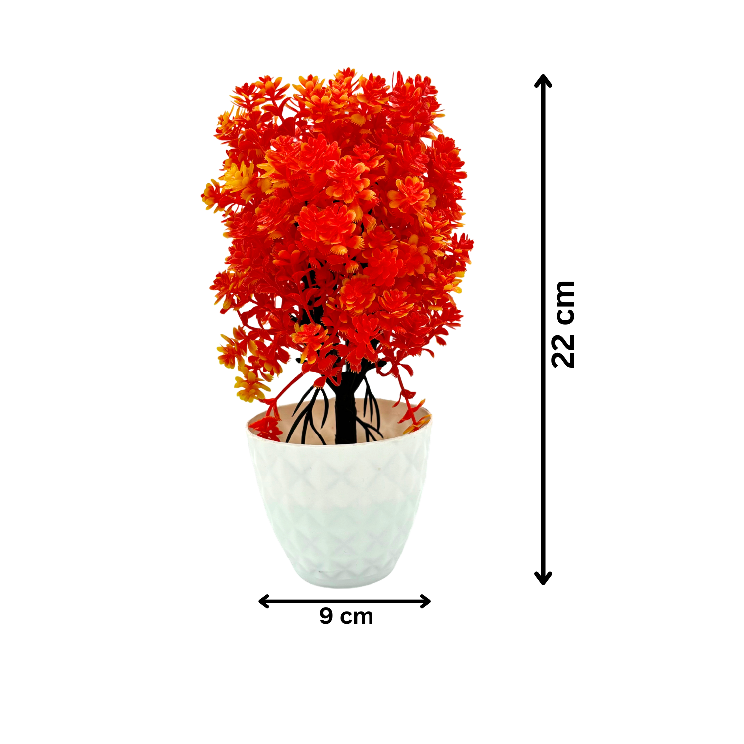 Flowers Artificial Wild Plant with Pot Showcase Decoration Plants Flowers | Fake Plant | Artificial Plants for Home Decor Office Gifting Plants Decorative (Pack Of 2) (RV-AP16) - Image 3