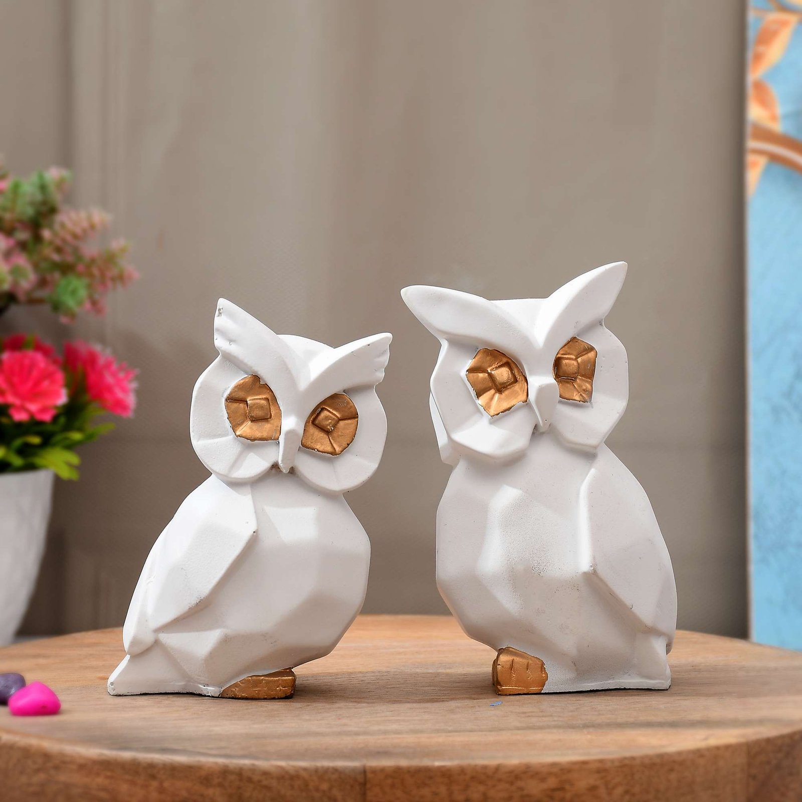Set of 2 White Owl - Image 3