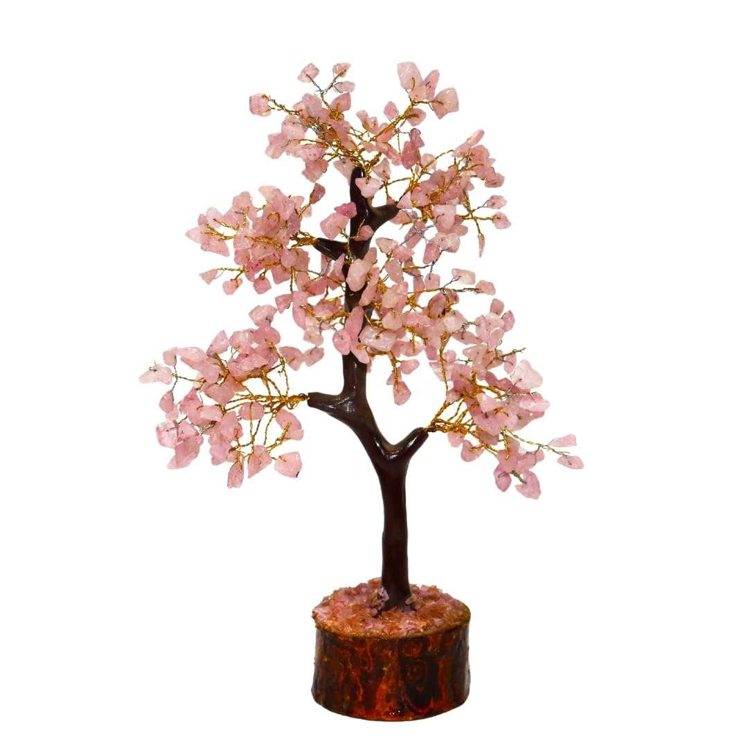 Crystal Tree Good Luck Showpiece for Home Decor Items Crystals Gemstones Bonsai Money Tree for Good Luck, Decoration Gift Item (Pink Roze)