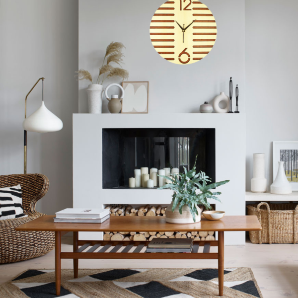 Wooden Silent Non-Ticking Wall Clock for Home Stylish Latest Designer Wall Clock for Home Living Room Bedroom Office Hall